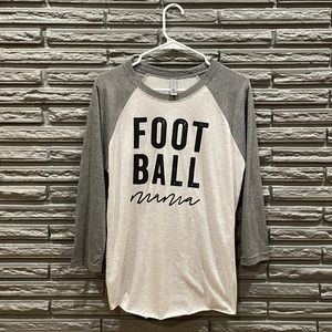Football Mama Graphic T Shirt Grey Heather New Without Tags